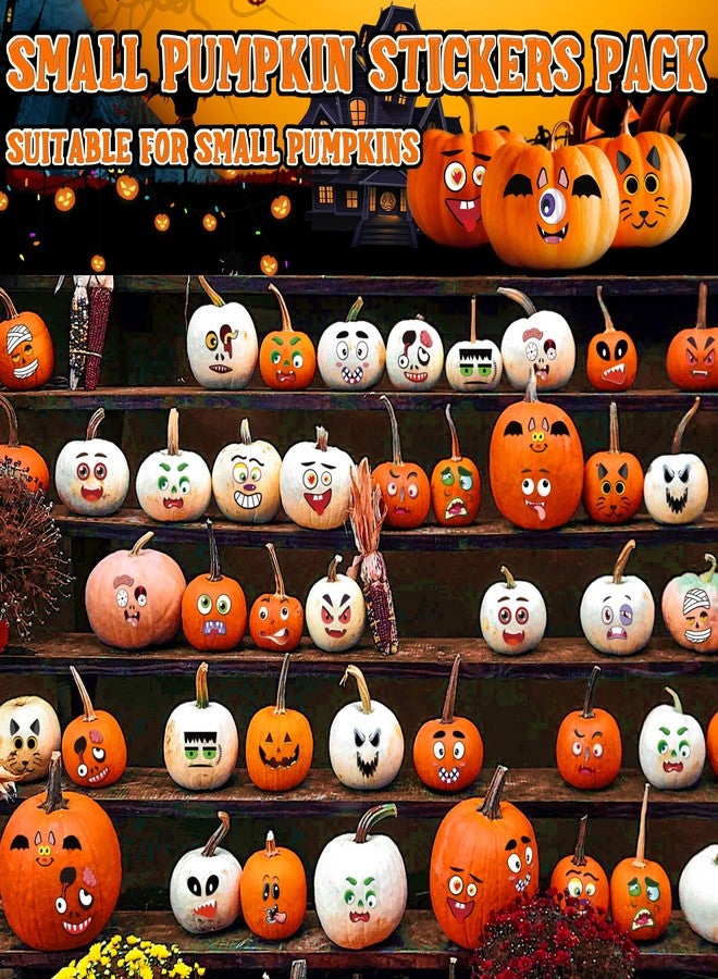 LINAYE 96 PCS Pumpkin Face Stickers for Toddlers Kids, Mini Pumpkin Decorating Stickers Kit, Halloween Game Activities, Gifts & Party Favors - Image 5